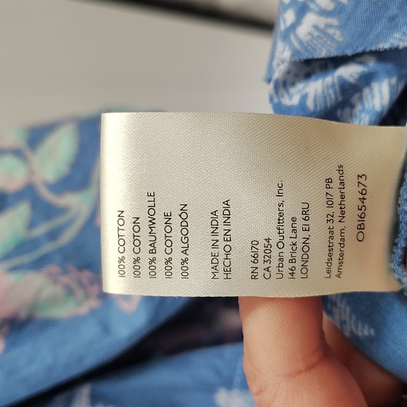 WE THE FREE Cosette Floral Chambray Combo Pullover Top Size Medium - Picture 7 of 8